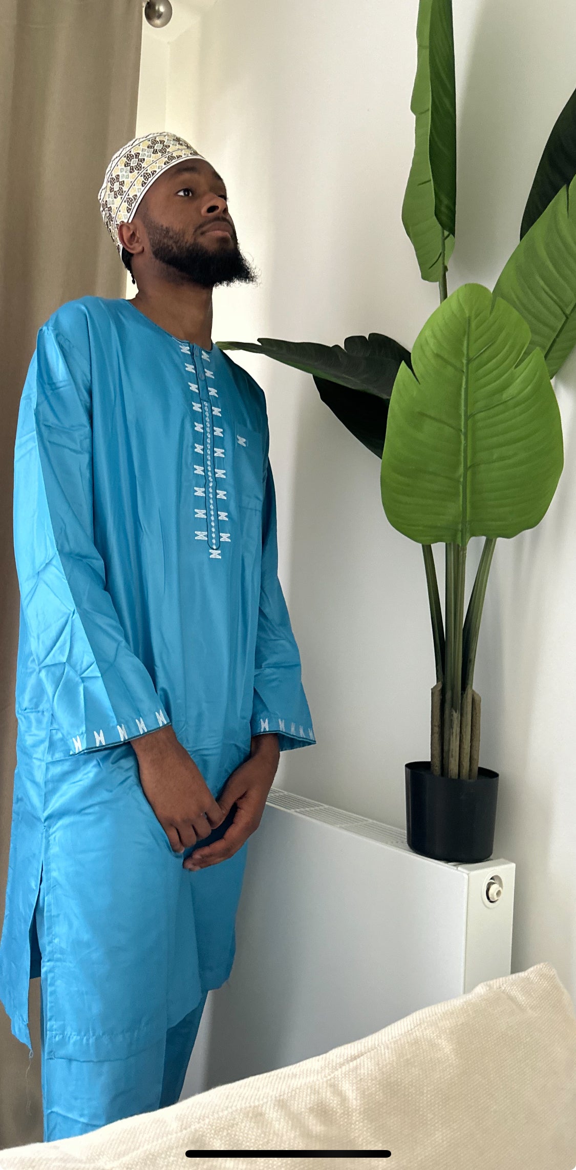 Ensemble Qamis Turquoise et Émeraude